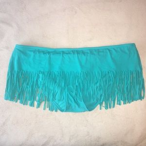Fringe teal swimsuit bottoms XL